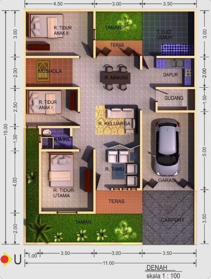 Detail Gambar Denah Rumah Buat Peta Nomer 4