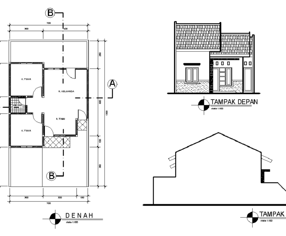 Detail Gambar Denah Rumah Dan Tampak Depannya Nomer 3