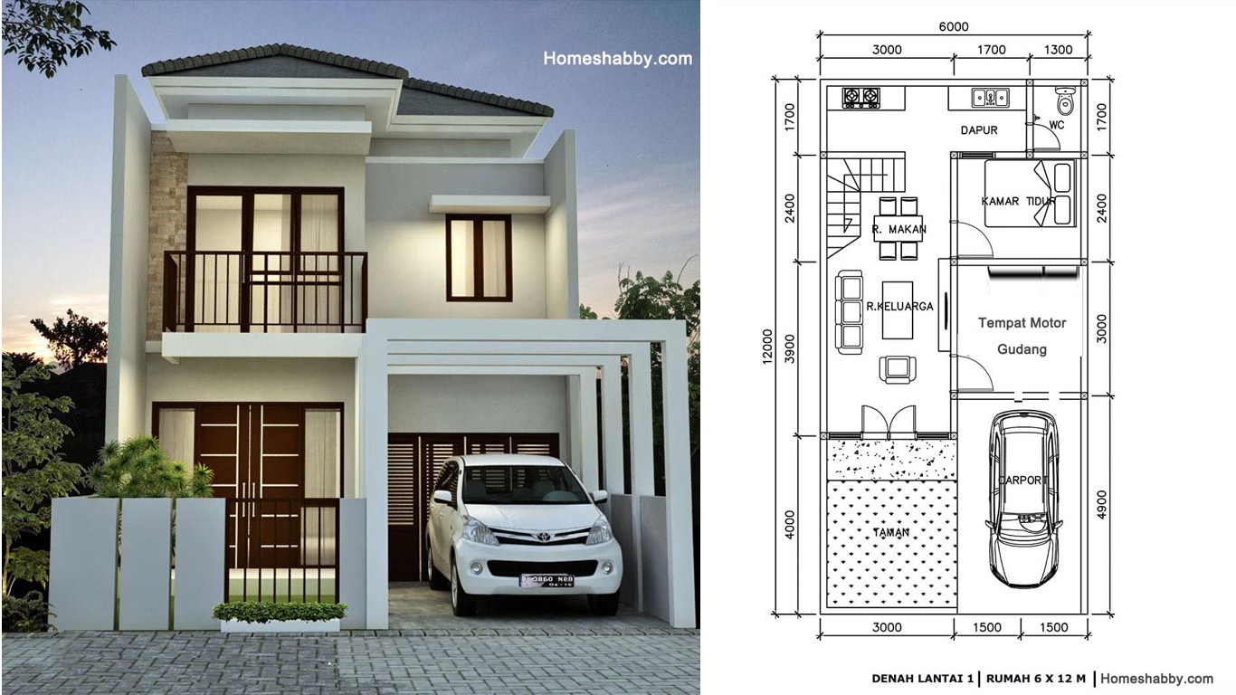 Gambar Denah Rumah Minimalis 2 Lantai - KibrisPDR