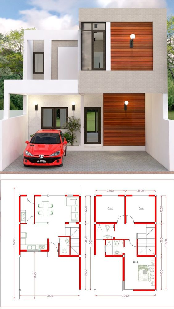 Detail Gambar Denah Rumah Minimalis 2 Lantai Nomer 17