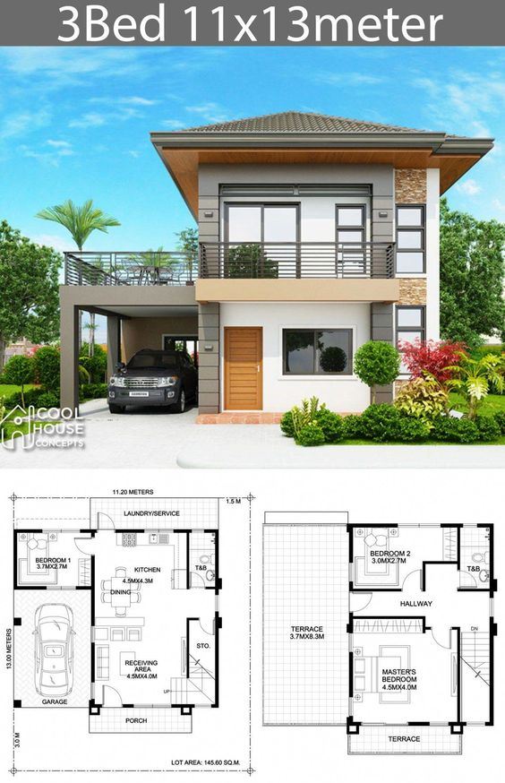 Detail Gambar Denah Rumah Minimalis 2 Lantai Nomer 4