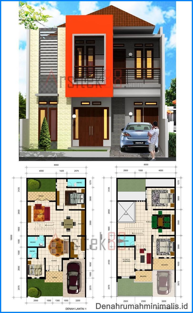 Detail Gambar Denah Rumah Minimalis 2 Lantai Nomer 6