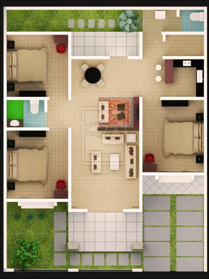 Detail Gambar Denah Rumah Minimalis 3 Kamar Nomer 32