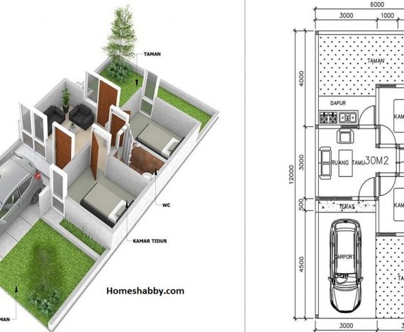 Detail Gambar Denah Rumah Minimalis 6 X Nomer 47