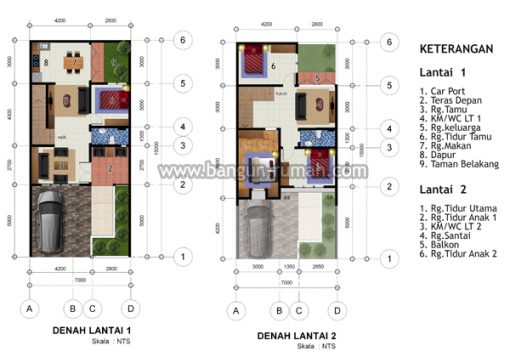 Detail Gambar Denah Rumah Minimalis 7 X 15 2 Lantai Nomer 14