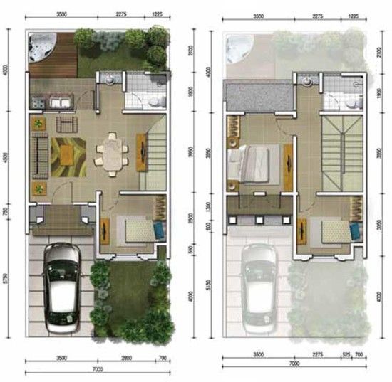 Detail Gambar Denah Rumah Minimalis 7 X 15 2 Lantai Nomer 15