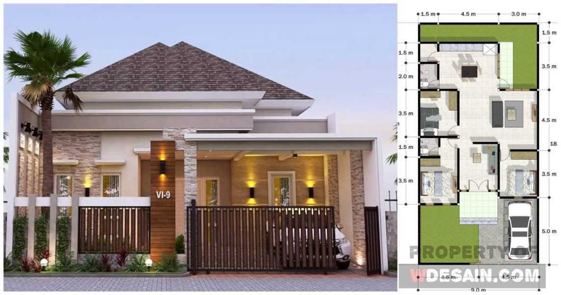 Detail Gambar Denah Rumah Minimalis 9x12 Nomer 9