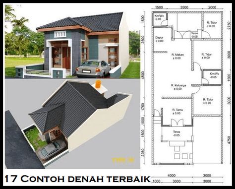 Detail Gambar Denah Rumah Minimalis Sederhana Satu Lantai Nomer 2