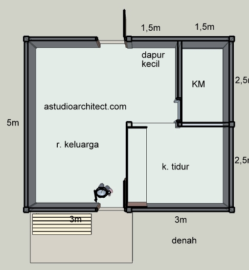 Detail Gambar Denah Rumah Sangat Sederhana Nomer 16