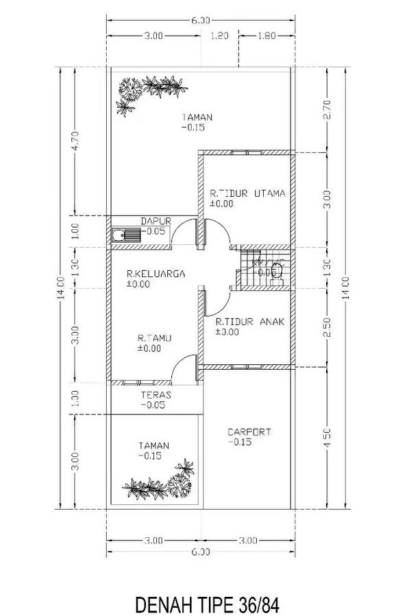 Detail Gambar Denah Rumah Sederhana Nomer 11