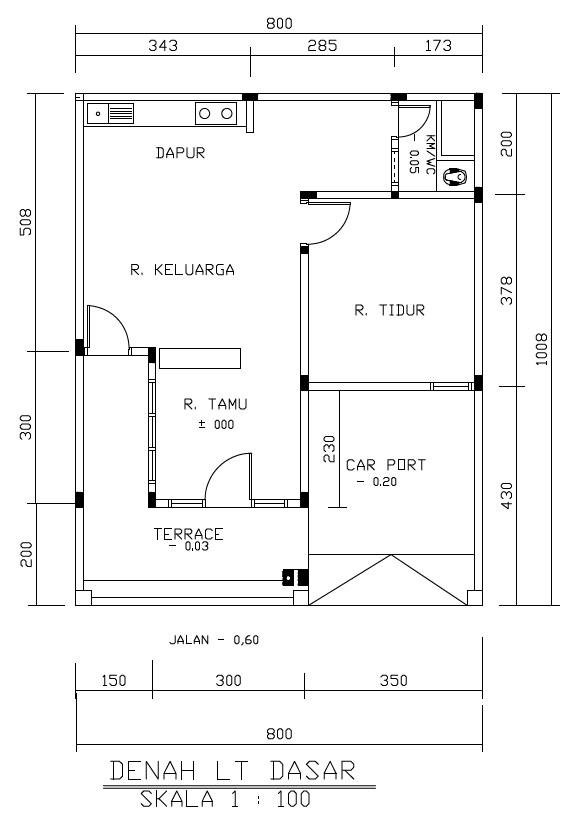 Detail Gambar Denah Rumah Sederhana Nomer 14