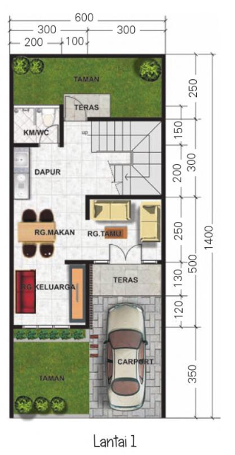 Detail Gambar Denah Rumah Type 130 M2 Nomer 7