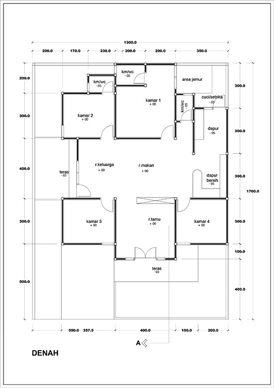 Detail Gambar Denah Rumah Type 130 M2 Nomer 8