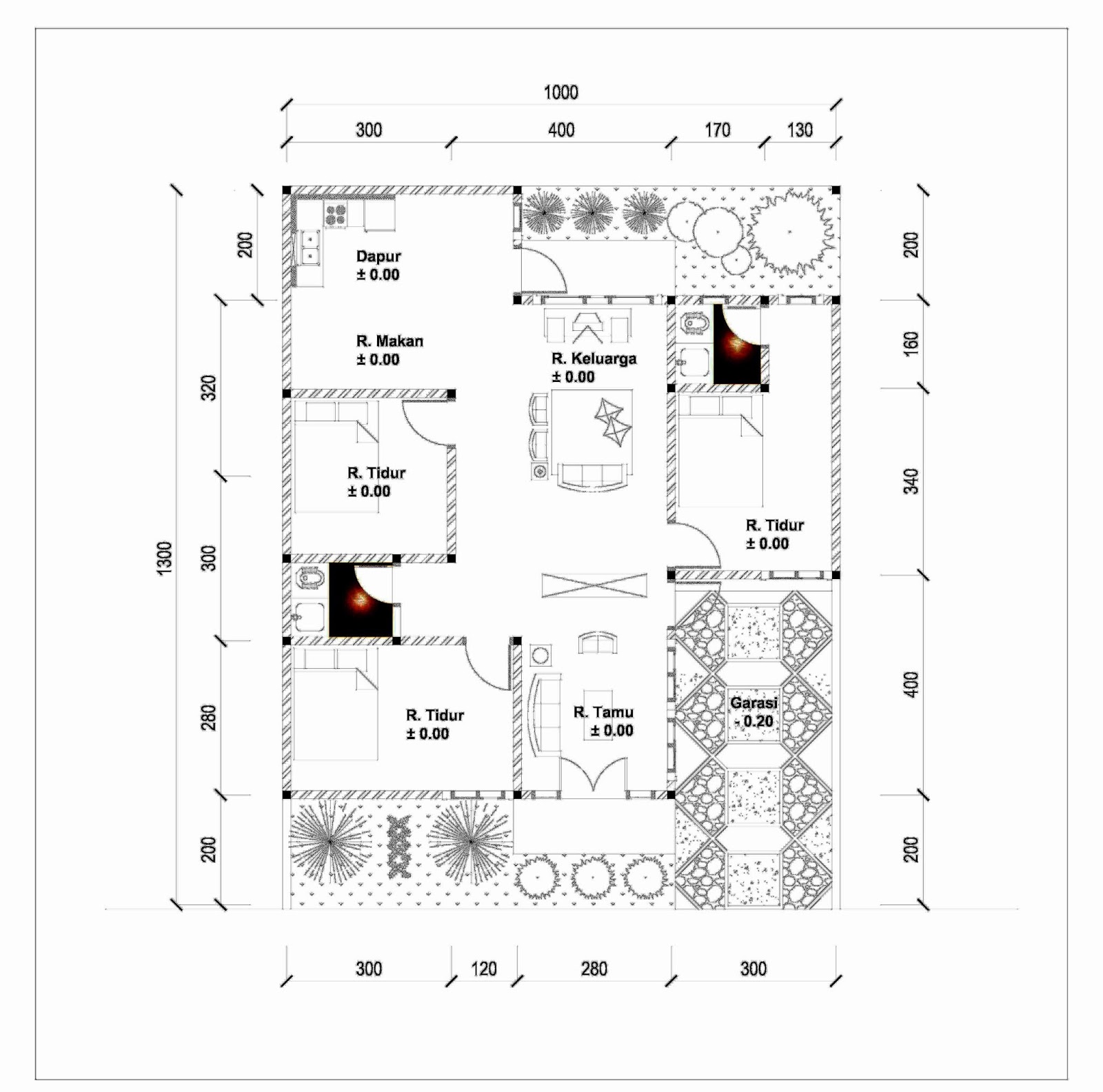 Detail Gambar Denah Rumah Type 130 M2 Nomer 27