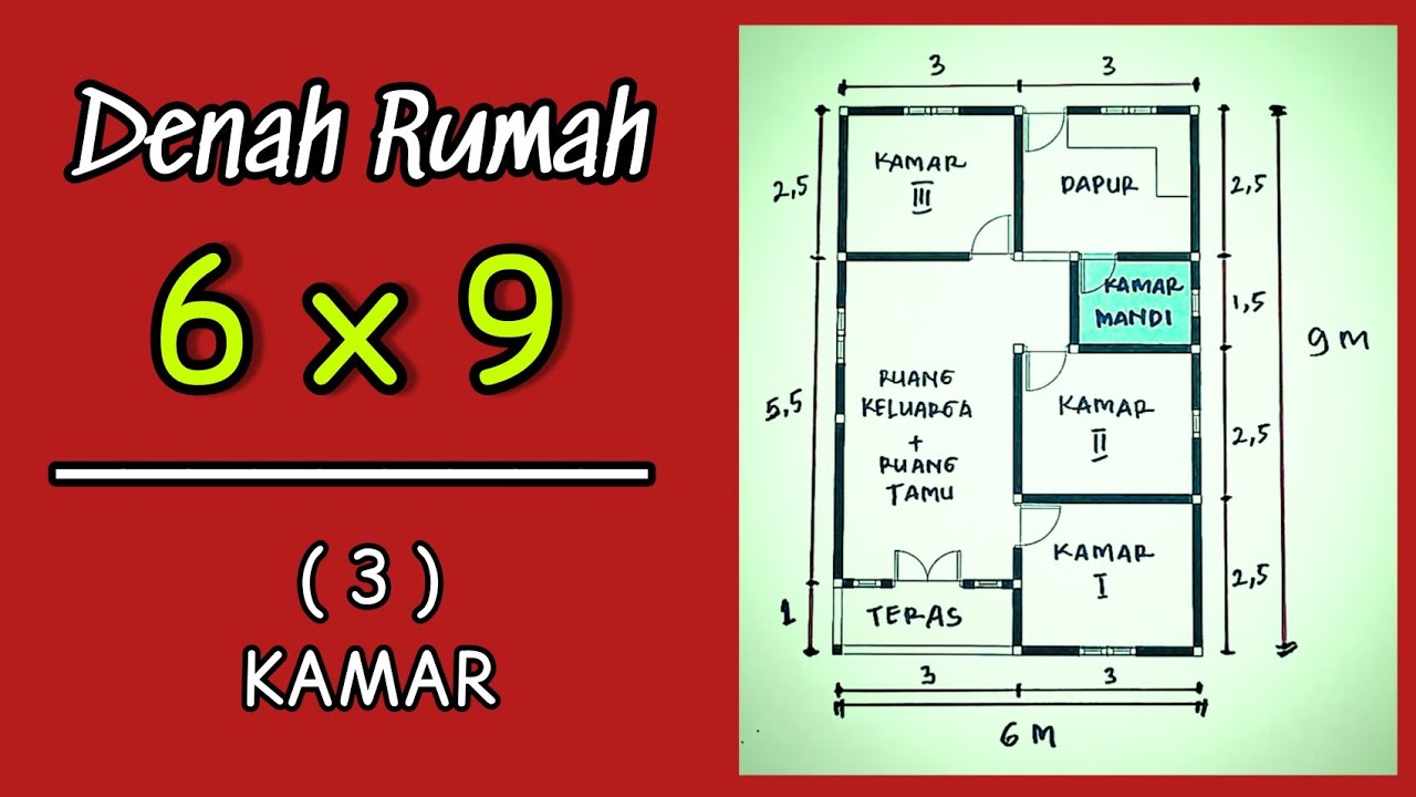 Gambar Denah Rumah Ukur 6x9 Kmr 3 - KibrisPDR