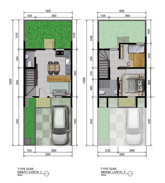 Detail Gambar Denah Rumah Ukuran 5 Meter Kali 12 Meter Nomer 16