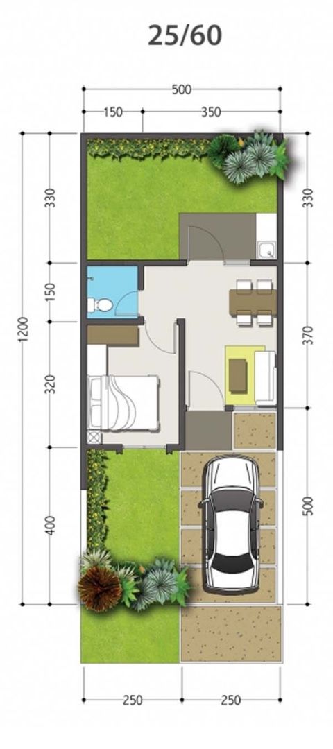 Detail Gambar Denah Rumah Ukuran 5 Meter Kali 12 Meter Nomer 33