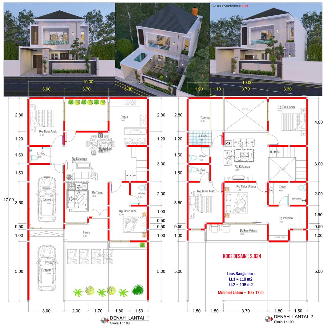 Detail Gambar Denah Rumah Ukuran 5 Meter Kali 12 Meter Nomer 45