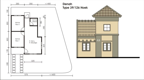 Detail Gambar Denah Rumah Yang Tananhnya Tdk Simetris Nomer 4