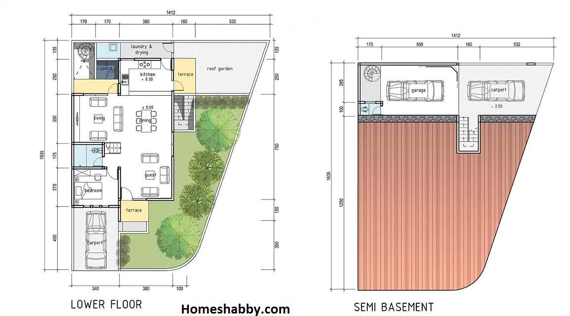 Detail Gambar Denah Rumah Yang Tananhnya Tdk Simetris Nomer 18