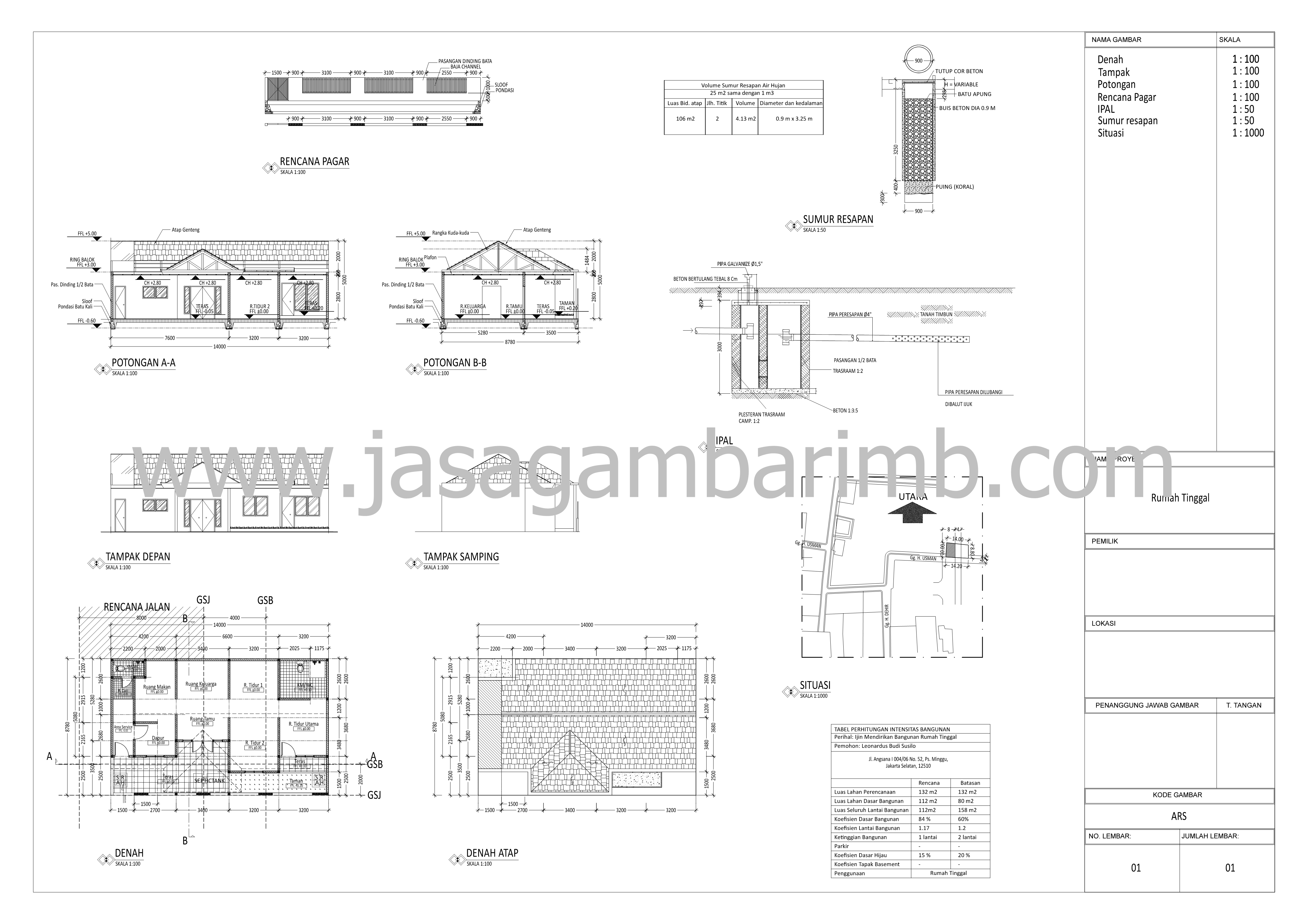 Detail Gambar Denah Untuk Mengurus Imb Nomer 5