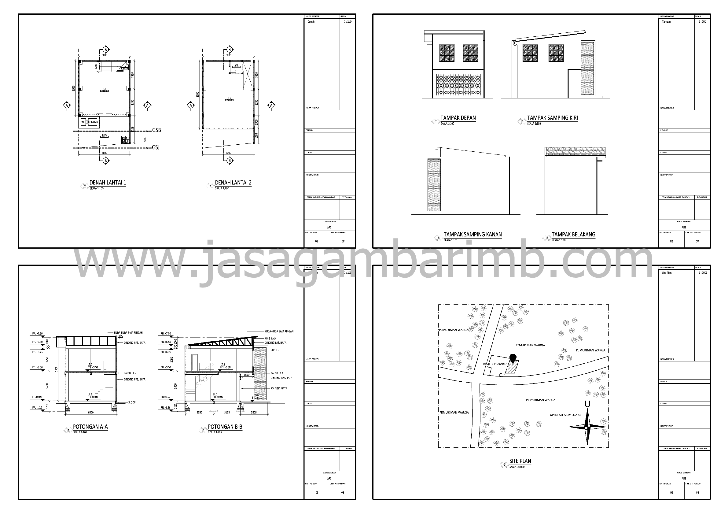 Detail Gambar Denah Untuk Mengurus Imb Nomer 4