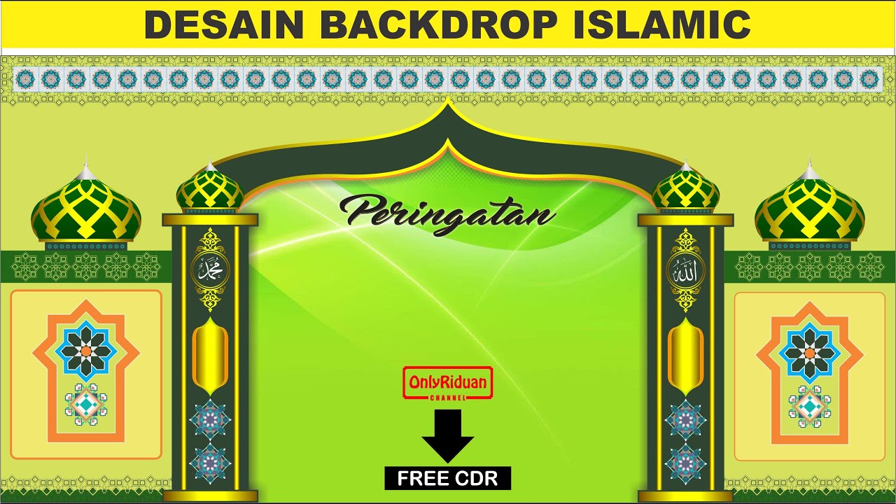 Detail Gambar Desain Background Islami Hijau Nomer 50