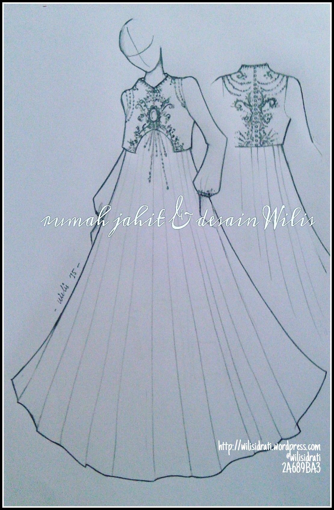 Detail Gambar Desain Baju Gamis Nomer 3