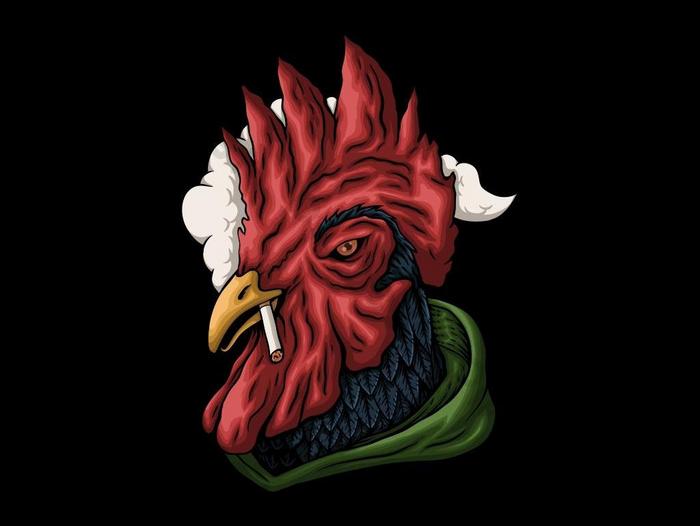 Detail Gambar Desain Ilustrasi Bulu Ayam Merah Nomer 25