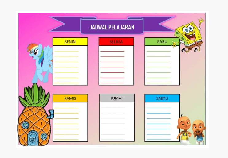 Detail Gambar Desain Jadwal Pelajaran Nomer 25