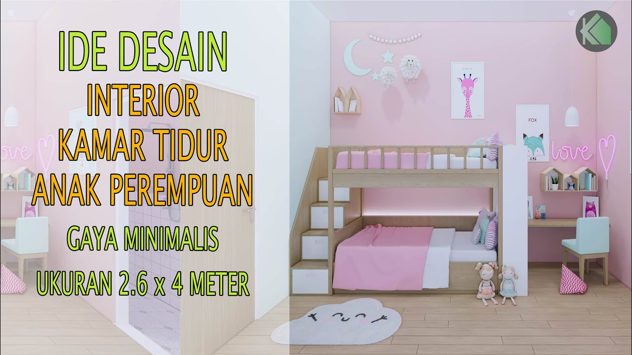 Detail Gambar Desain Kamar Tidur Anak Perempuan Minimalis Nomer 54