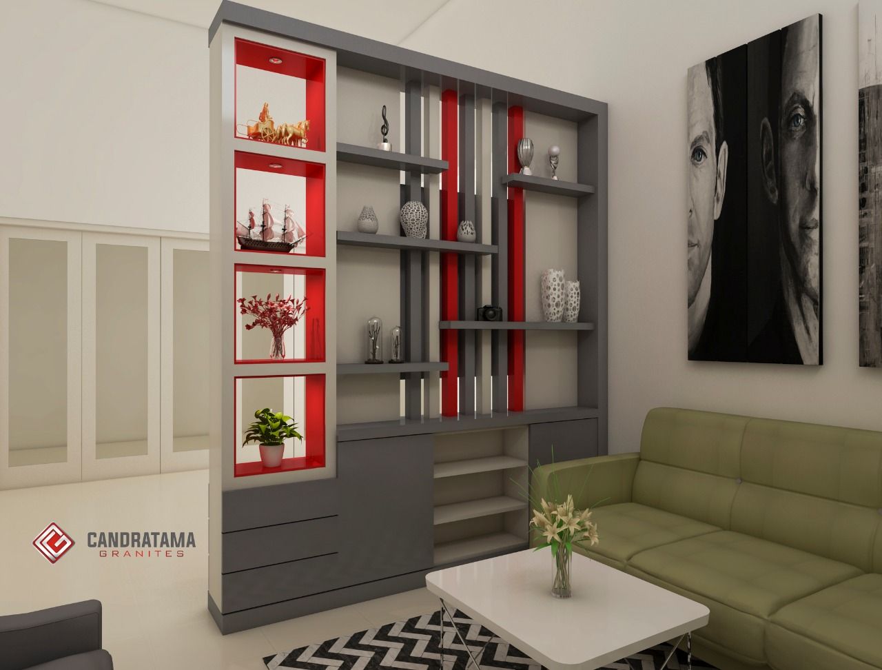 Detail Gambar Desain Partisi Ruang Tamu Dan Ruang Makan Nomer 19