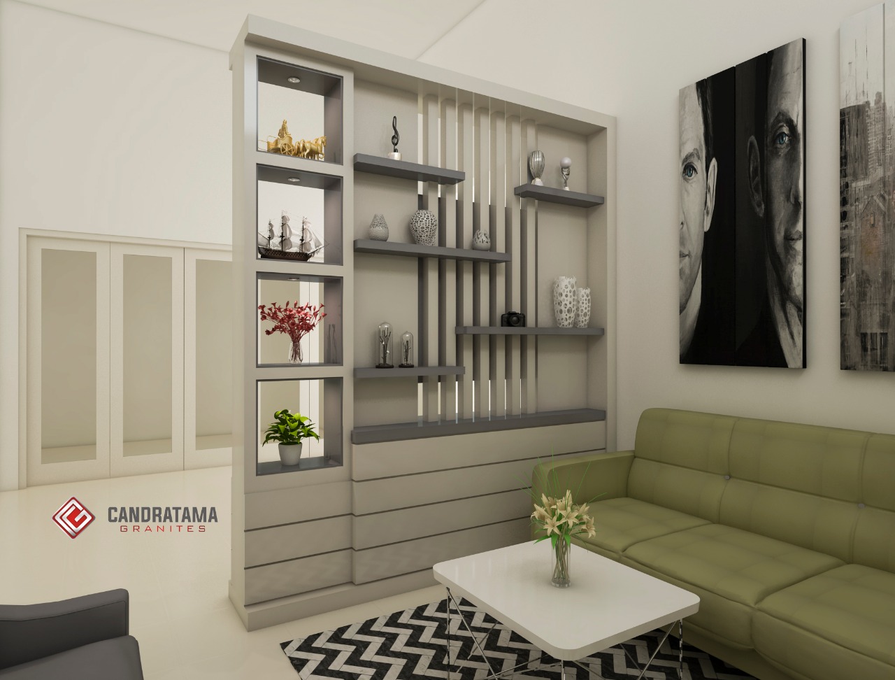 Detail Gambar Desain Partisi Ruang Tamu Dan Ruang Makan Nomer 21