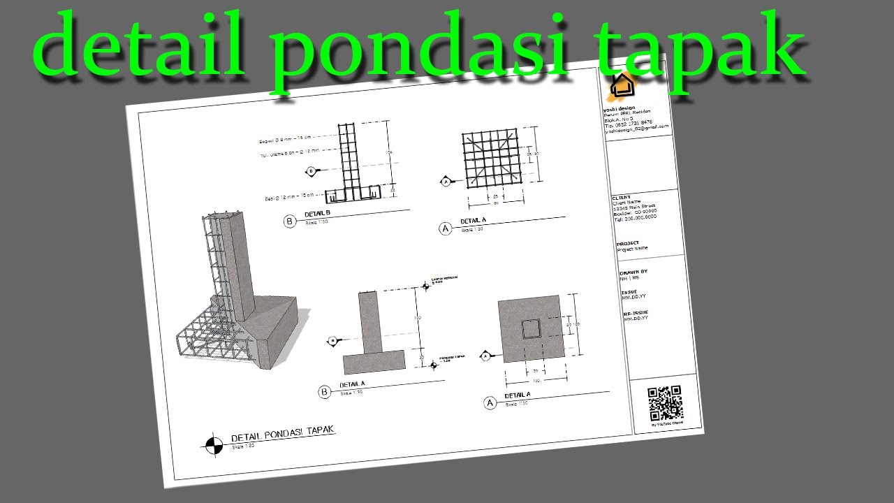 Detail Gambar Detail Pondasi Telapak Nomer 12