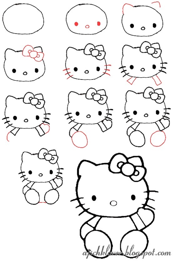 Gambar Doodle Hello Kitty - KibrisPDR