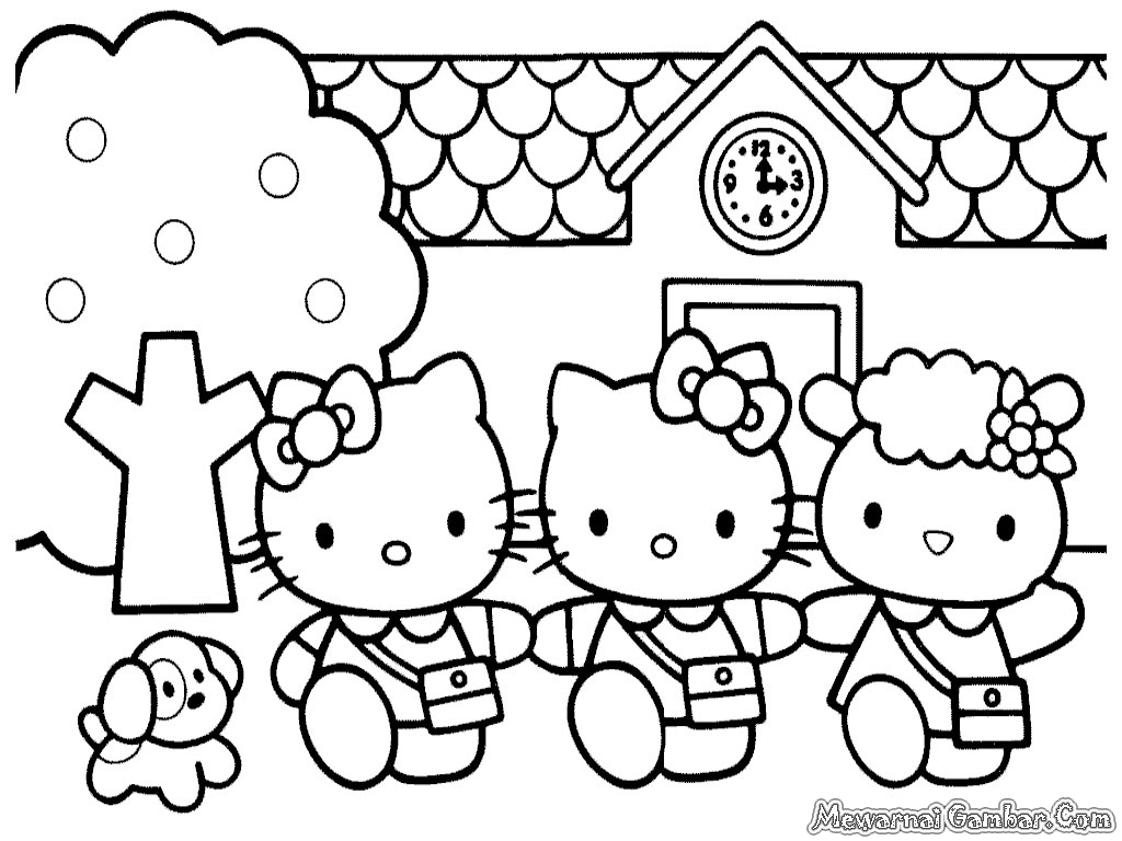 Detail Gambar Doraemon Gambar Mewarnai Hello Kitty Nomer 21