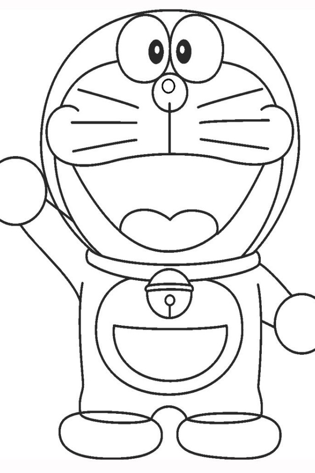 Detail Gambar Doraemon Untuk Di Warnai Nomer 14