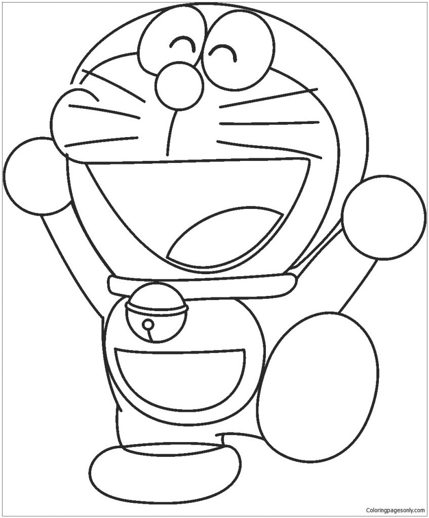 Detail Gambar Doraemon Untuk Di Warnai Nomer 7