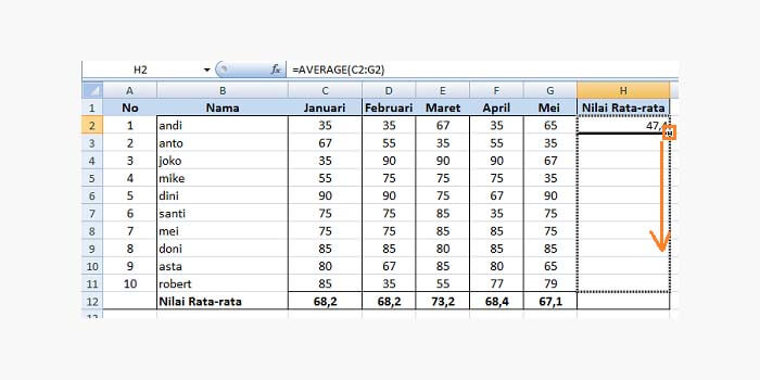 Detail Gambar Formula Untuk Menghitung Nilai Siswa Nomer 19