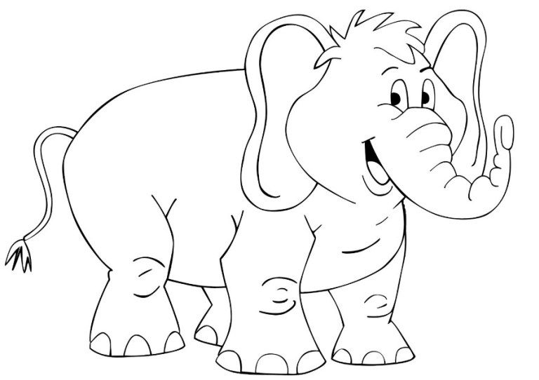 Gambar Gajah Untuk Mewarna - KibrisPDR