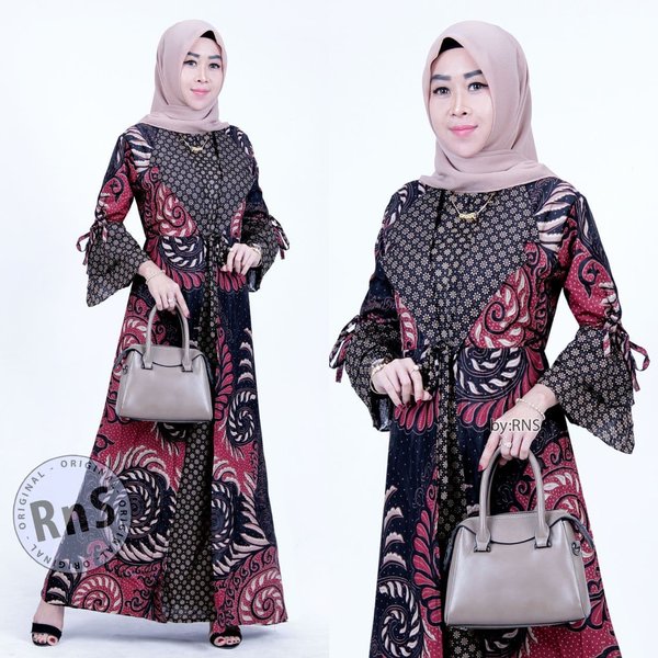 Detail Gambar Gamis Batik Untuk Pesta Nomer 21