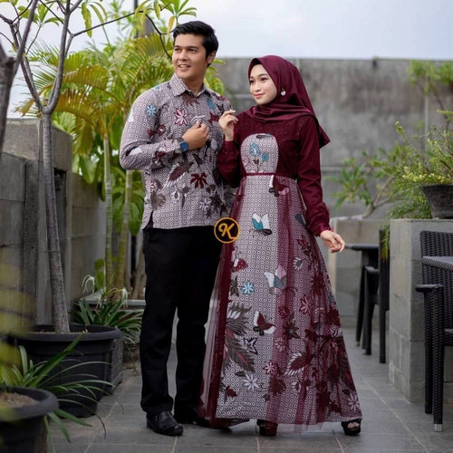 Detail Gambar Gamis Batik Untuk Pesta Nomer 5