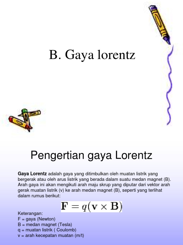 Detail Gambar Gaya Lorentz Nomer 28