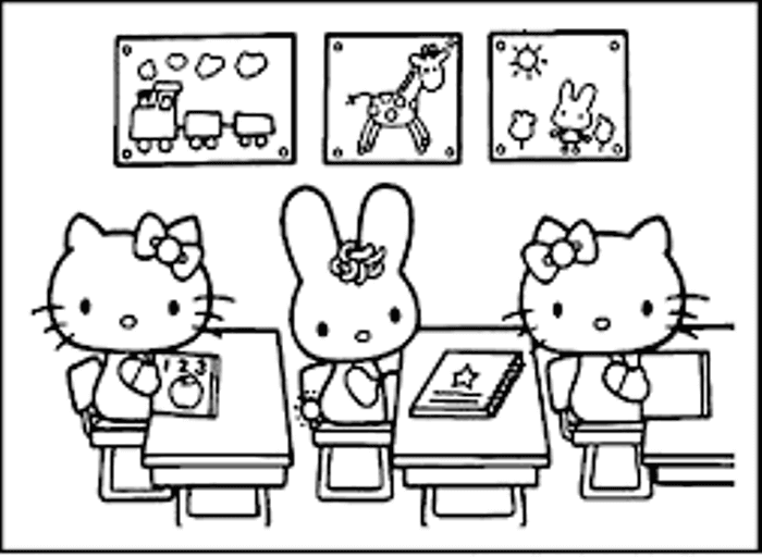 Detail Gambar Hello Kitty Hitam Putih Nomer 10