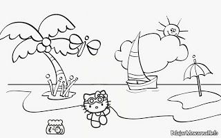 Detail Gambar Hello Kitty Hitam Putih Nomer 15