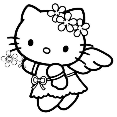 Detail Gambar Hello Kitty Hitam Putih Nomer 18