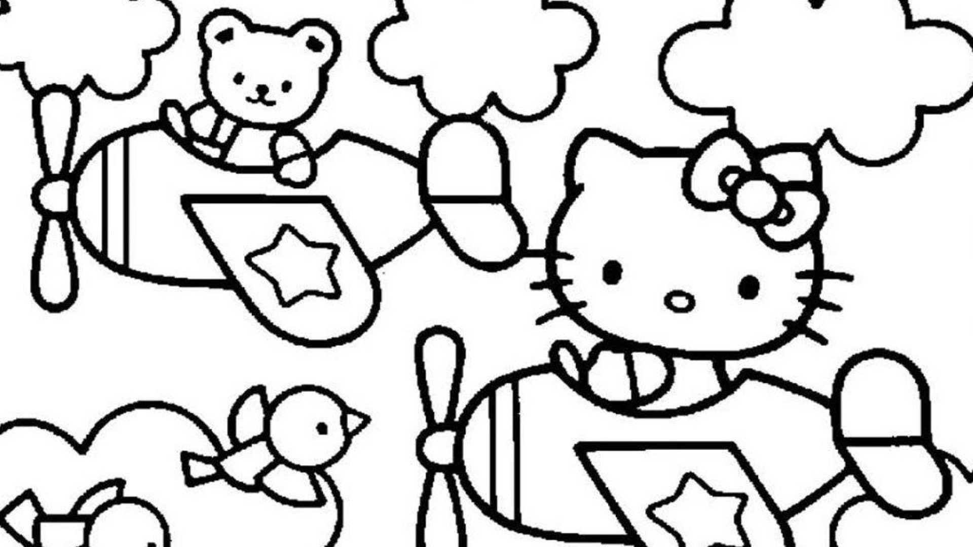 Detail Gambar Hello Kitty Hitam Putih Nomer 19