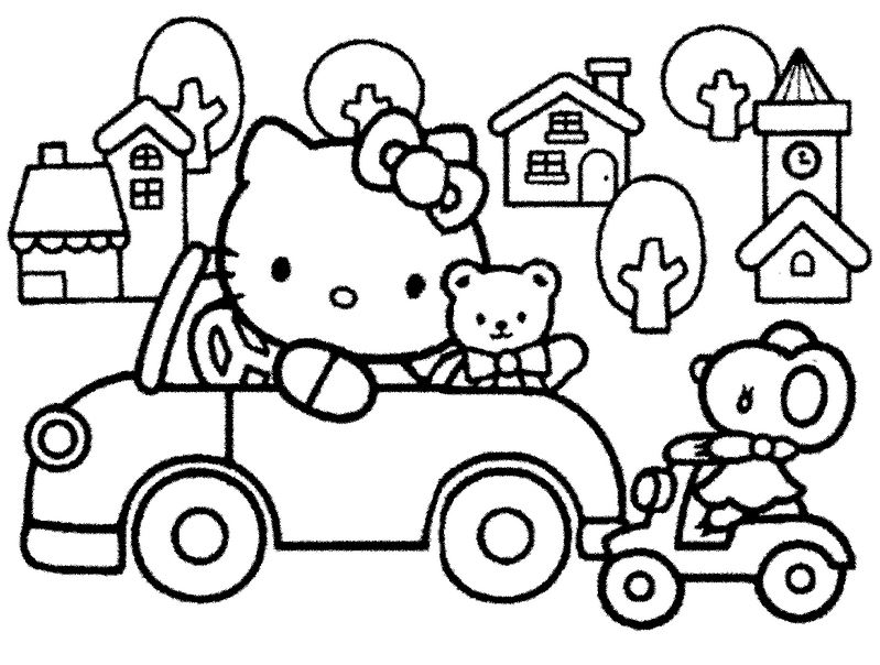 Detail Gambar Hello Kitty Hitam Putih Nomer 23