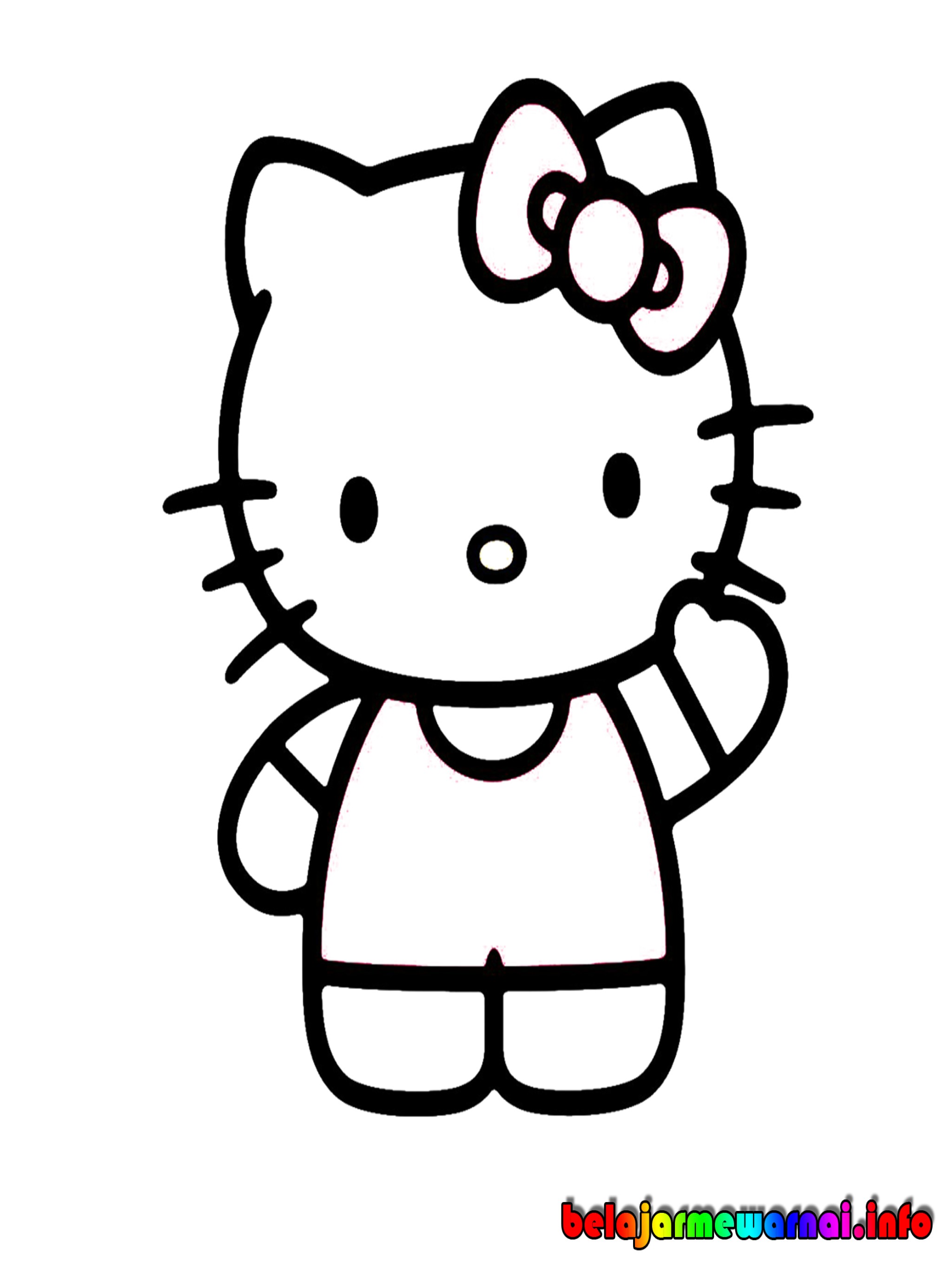 Detail Gambar Hello Kitty Hitam Putih Nomer 31