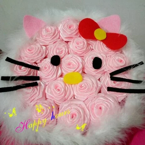 Detail Gambar Hello Kitty Pegang Bunga Nomer 17